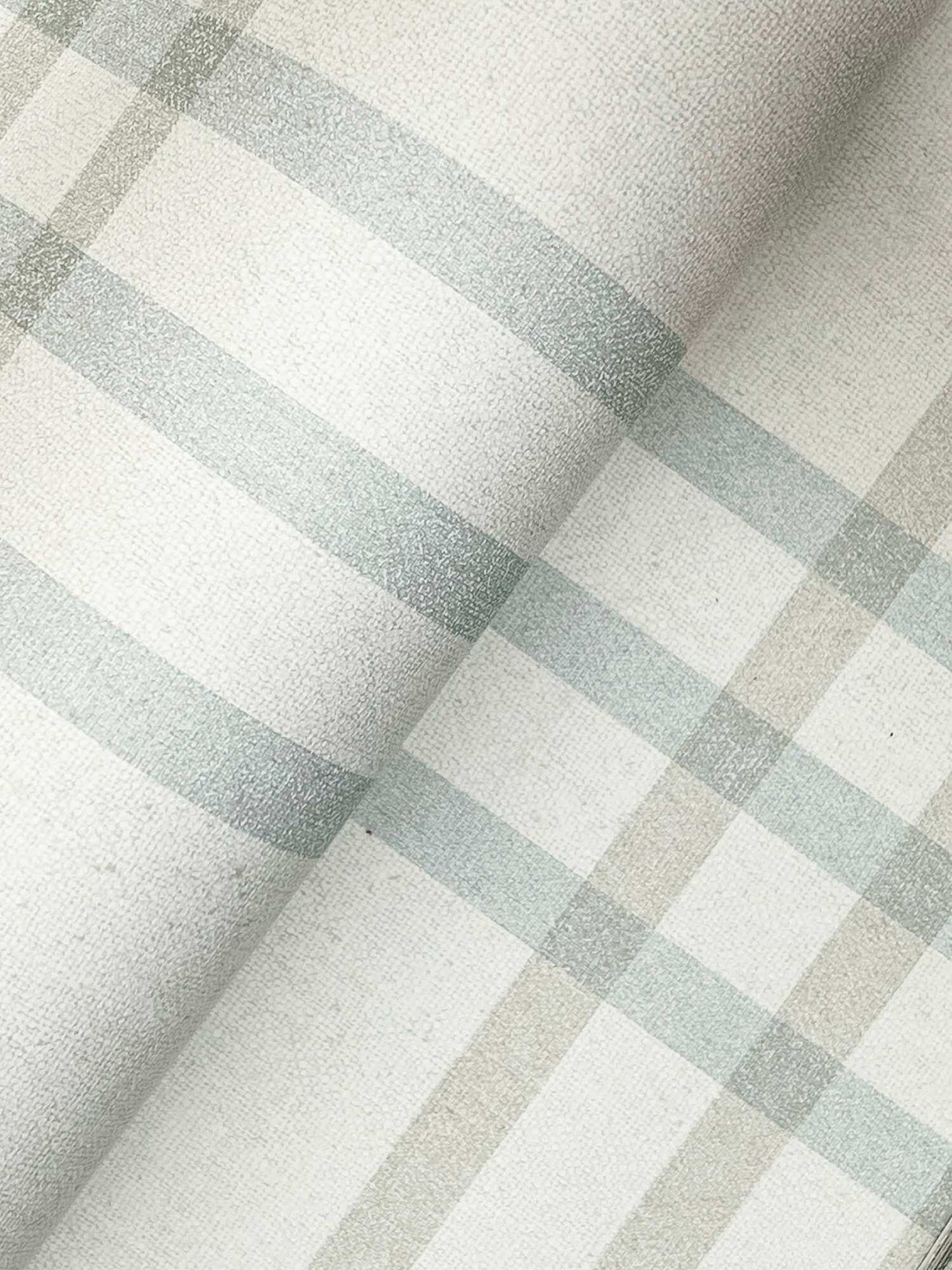 Chesapeake Plaid & Stripe Fletcher Wallpaper Sample - Aqua
