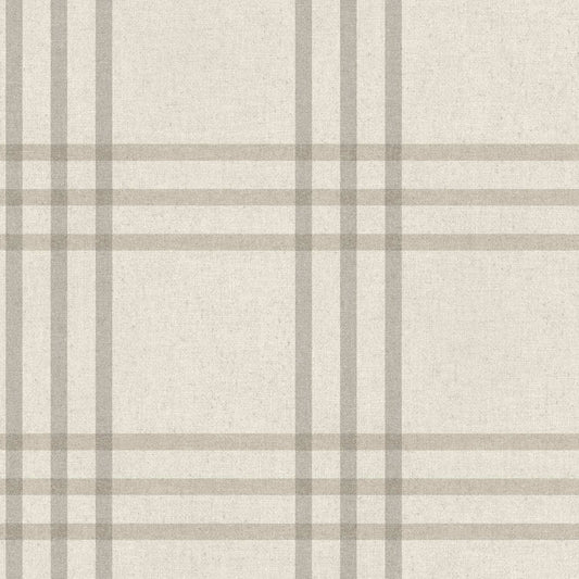 Chesapeake Plaid & Stripe Fletcher Wallpaper - Gray