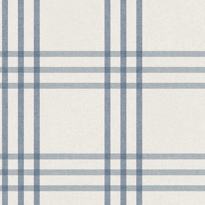 Chesapeake Plaid & Stripe Fletcher Wallpaper Sample - Blue