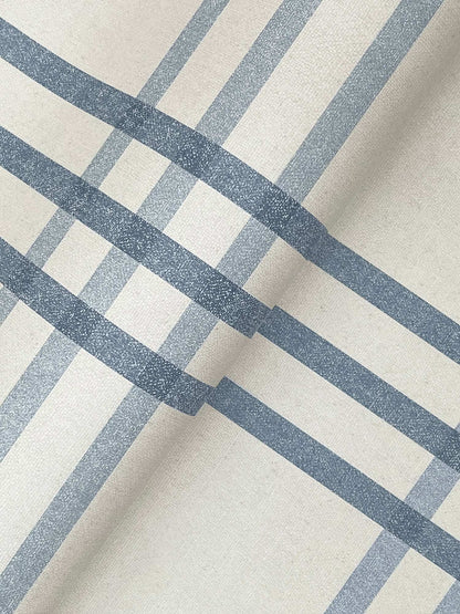 Chesapeake Plaid & Stripe Fletcher Wallpaper Sample - Blue