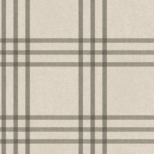 Chesapeake Plaid & Stripe Fletcher Wallpaper - Black
