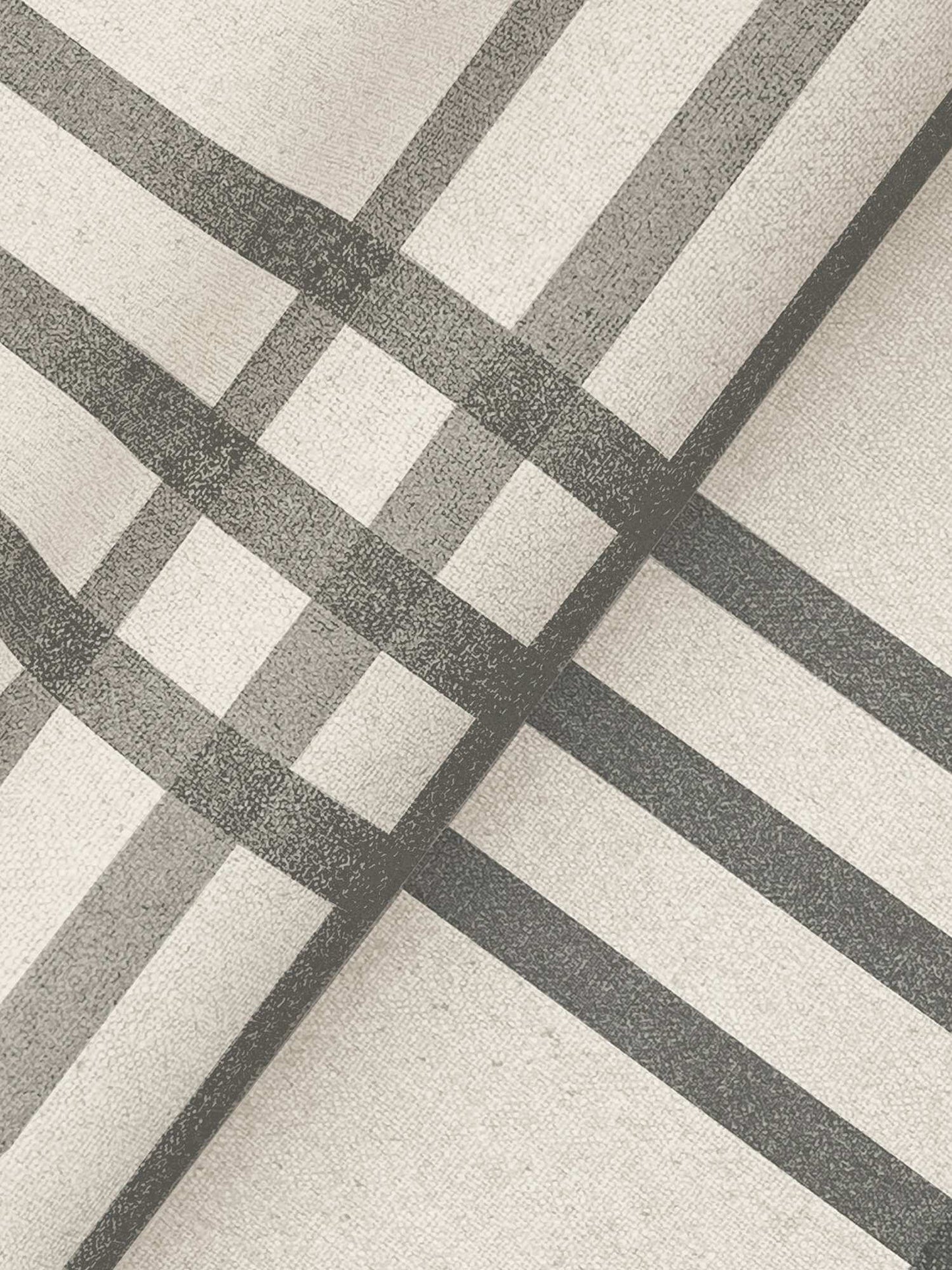 Chesapeake Plaid & Stripe Fletcher Wallpaper Sample - Black