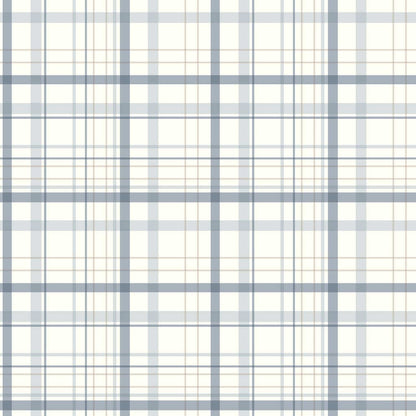 Chesapeake Plaid & Stripe Burgess Wallpaper Sample - Blue