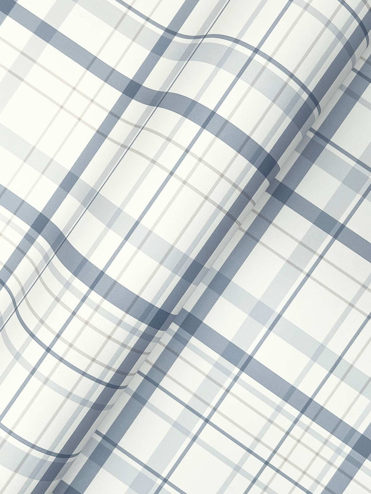 Chesapeake Plaid & Stripe Burgess Wallpaper Sample - Blue