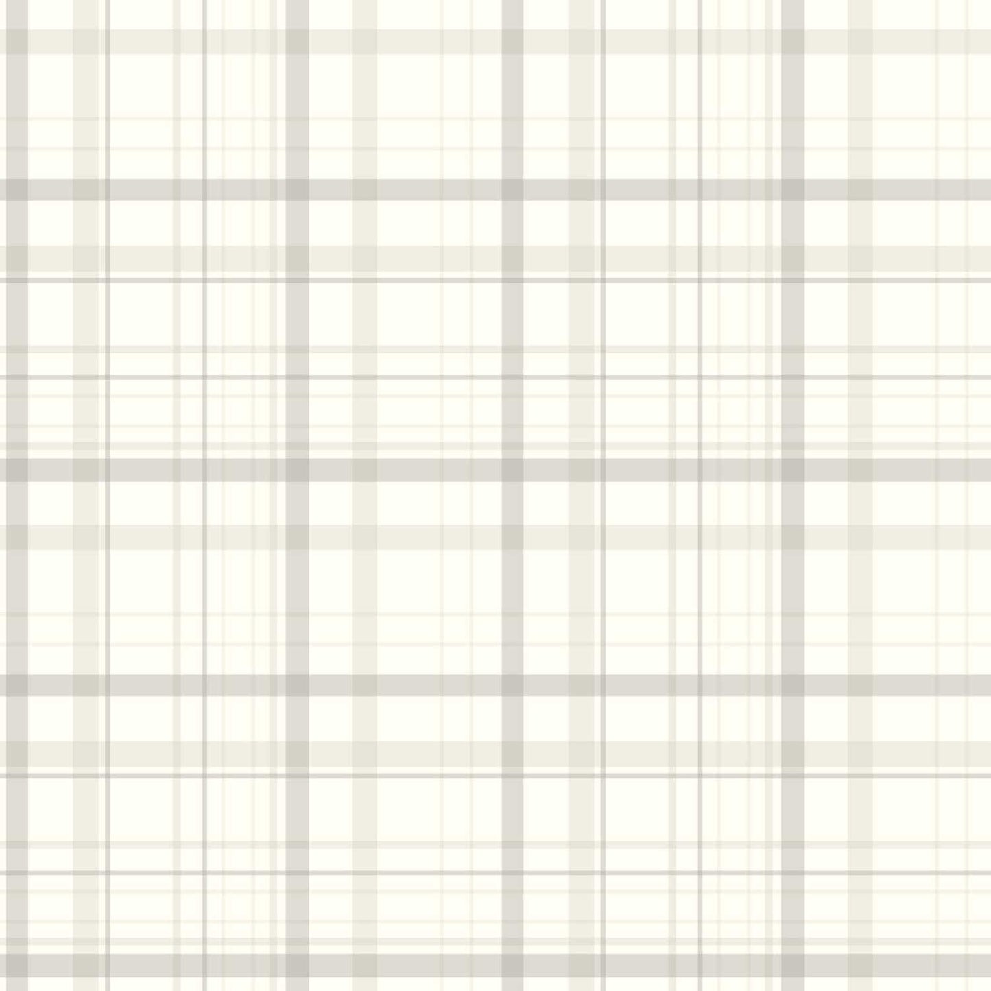 Chesapeake Plaid & Stripe Burgess Wallpaper Sample - Light Gray