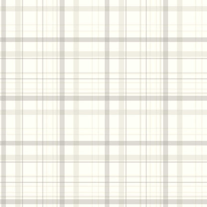 Chesapeake Plaid & Stripe Burgess Wallpaper Sample - Light Gray