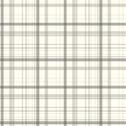 Chesapeake Plaid & Stripe Burgess Wallpaper Sample - Charcoal
