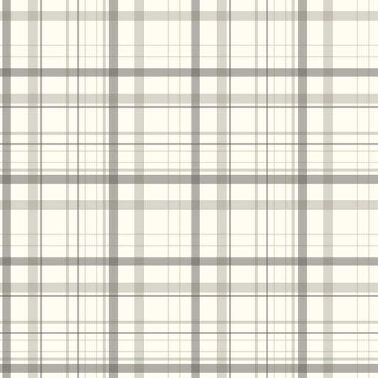 Chesapeake Plaid & Stripe Burgess Wallpaper Sample - Charcoal