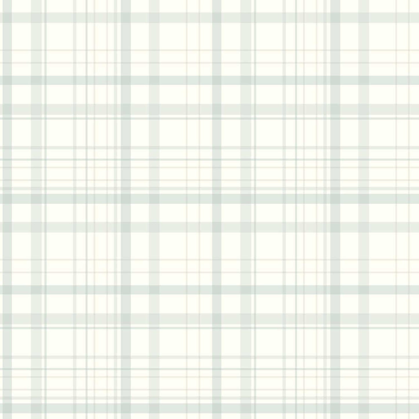 Chesapeake Plaid & Stripe Burgess Wallpaper Sample - Light Blue