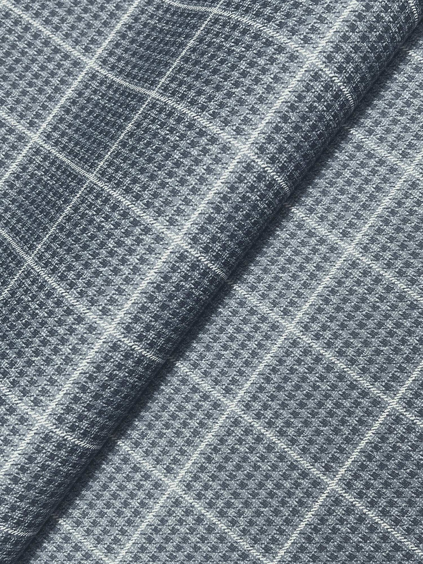 Chesapeake Plaid & Stripe Prescott Wallpaper Sample - Navy