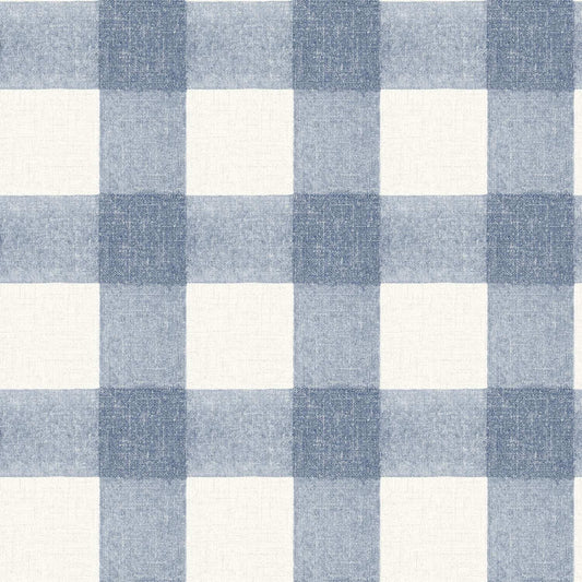 Chesapeake Plaid & Stripe Thorpe Wallpaper - Blue