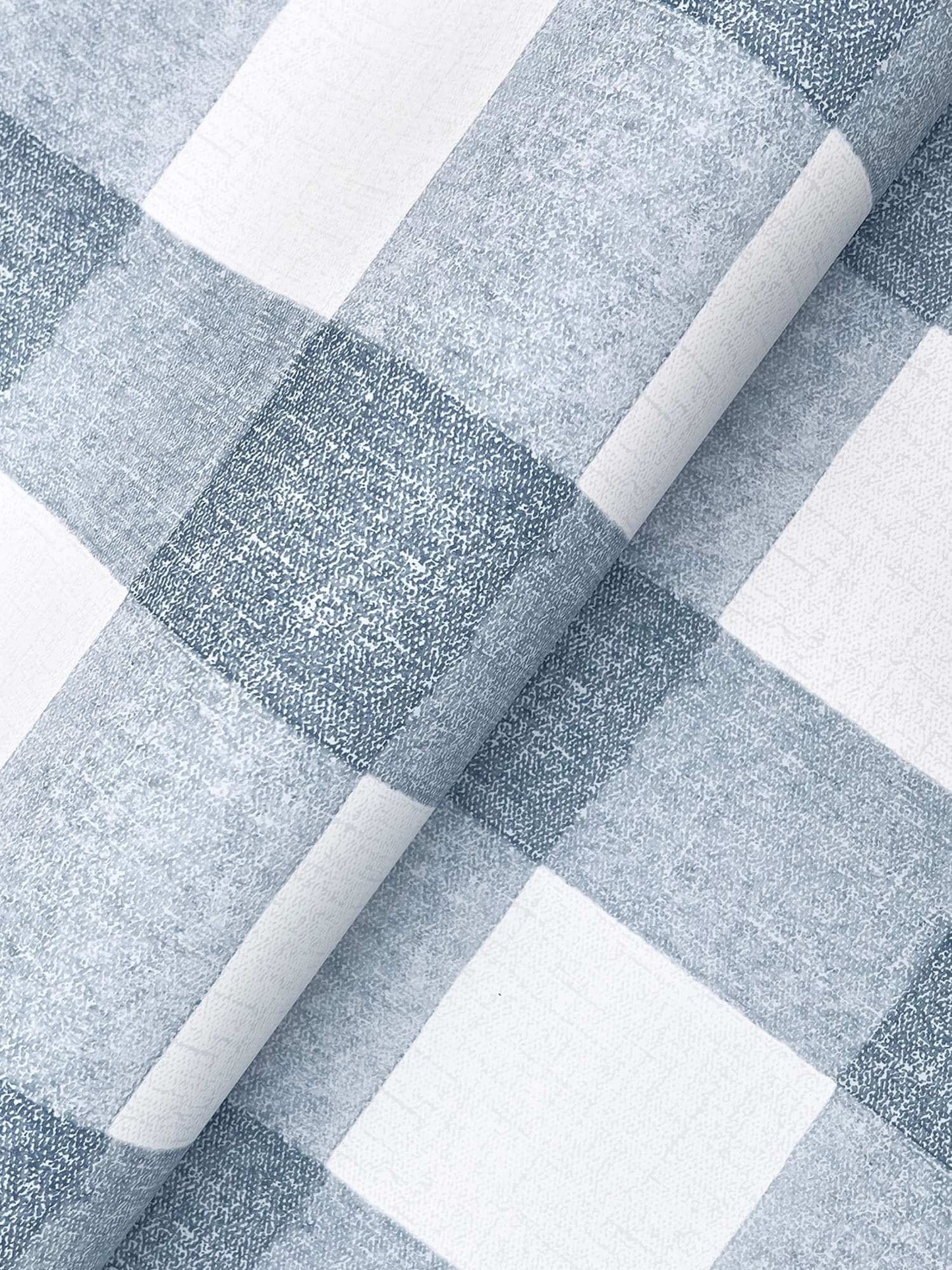Chesapeake Plaid & Stripe Thorpe Wallpaper Sample - Blue