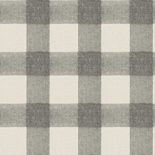 Chesapeake Plaid & Stripe Thorpe Wallpaper - Charcoal