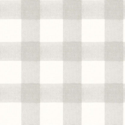 Chesapeake Plaid & Stripe Thorpe Wallpaper - Light Gray