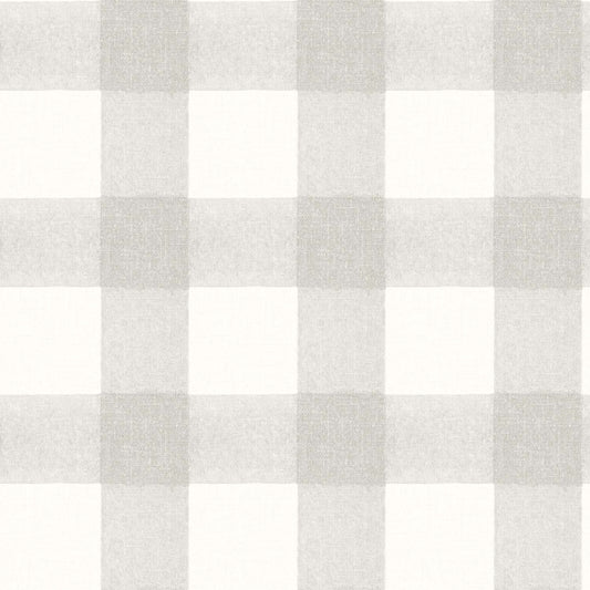 Chesapeake Plaid & Stripe Thorpe Wallpaper - Light Gray