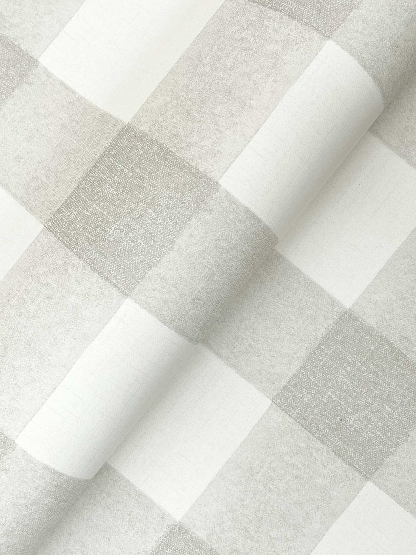 Chesapeake Plaid & Stripe Thorpe Wallpaper - Light Gray