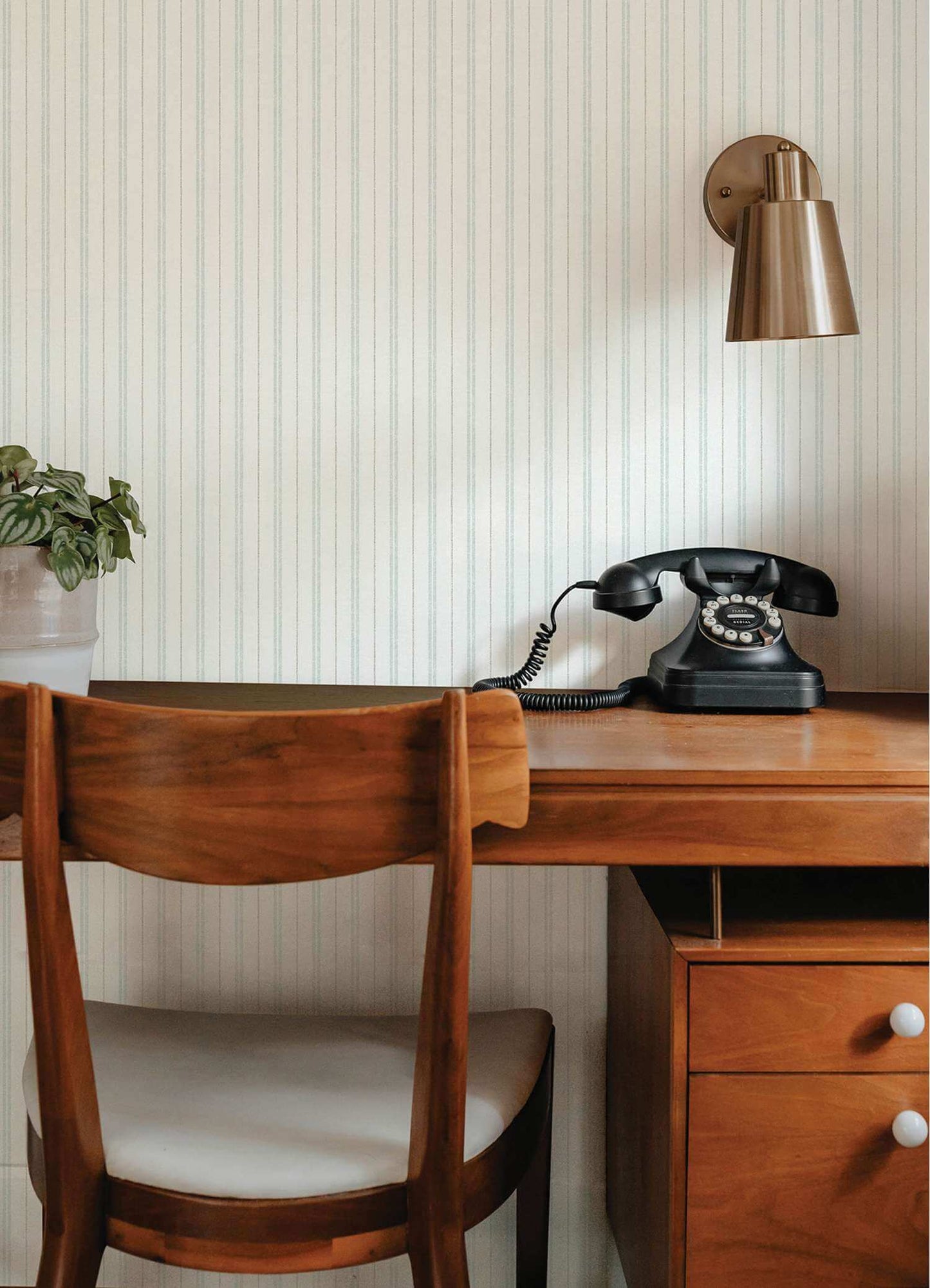 Chesapeake Plaid & Stripe Harville Wallpaper Sample - Aqua