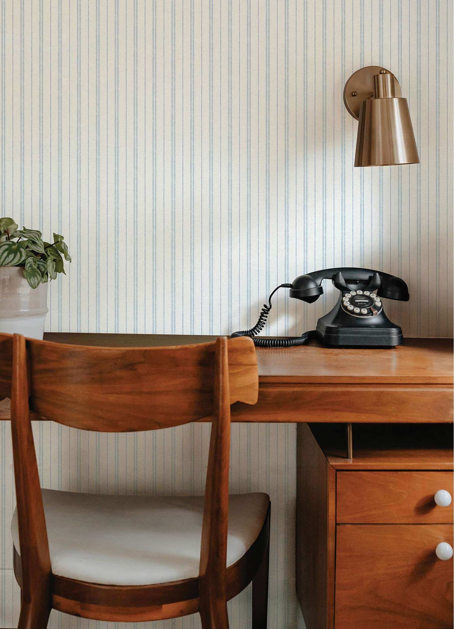 Chesapeake Plaid & Stripe Harville Wallpaper Sample - Light Blue