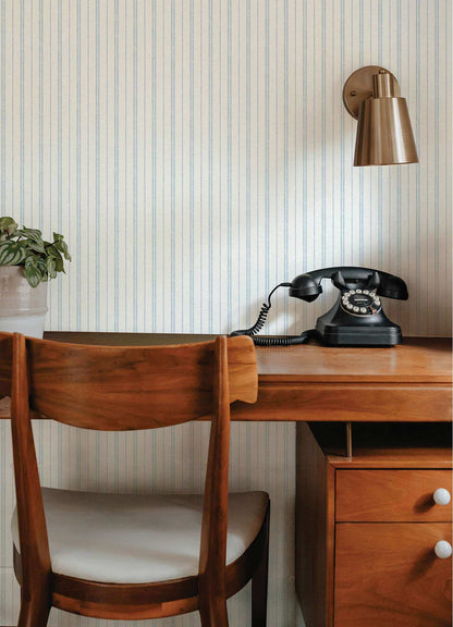Chesapeake Plaid & Stripe Harville Wallpaper Sample - Light Blue