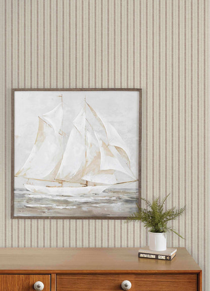 Chesapeake Plaid & Stripe Harville Wallpaper Sample - Maroon