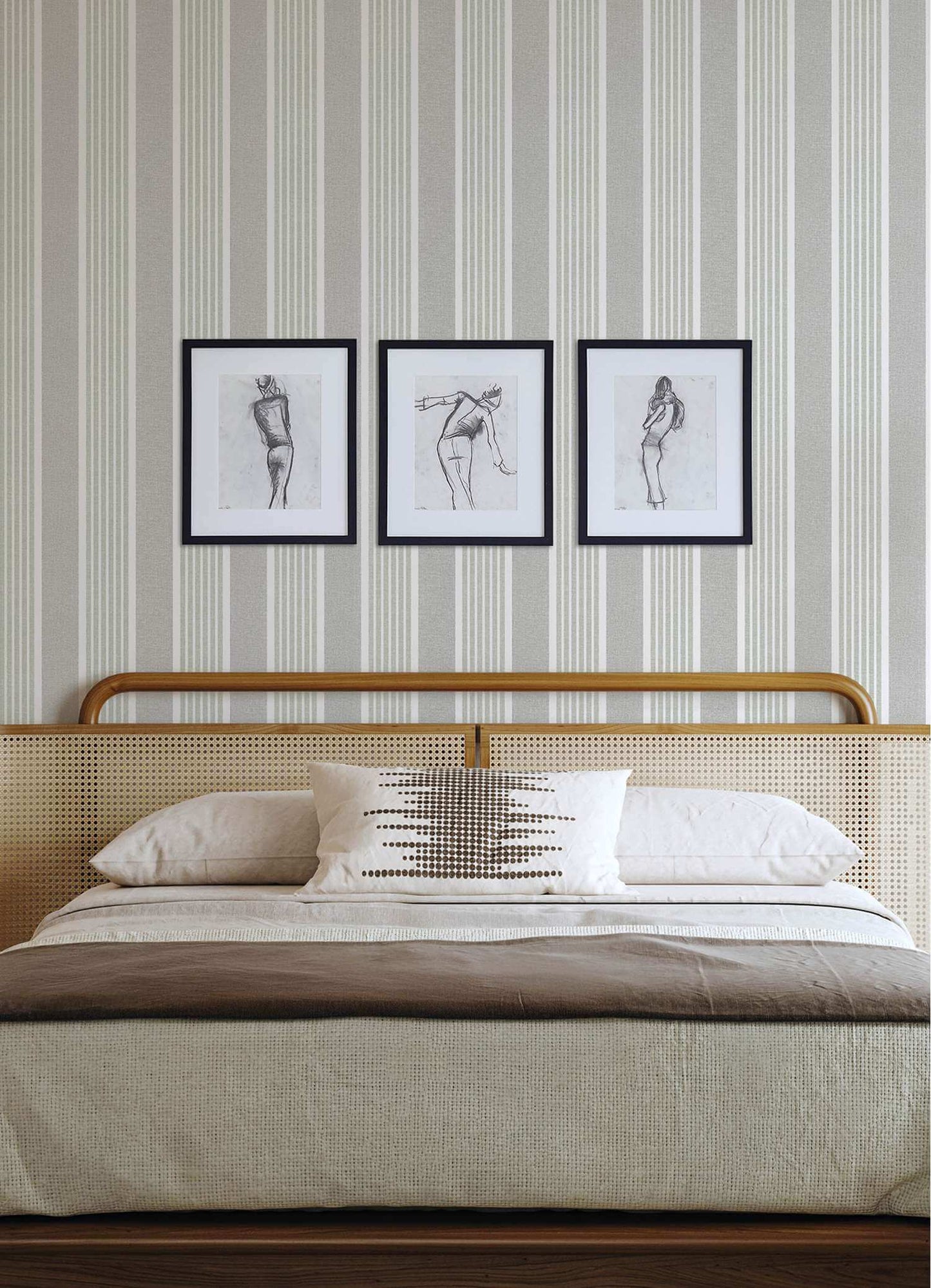 Chesapeake Plaid & Stripe Bingley Wallpaper Sample - Green