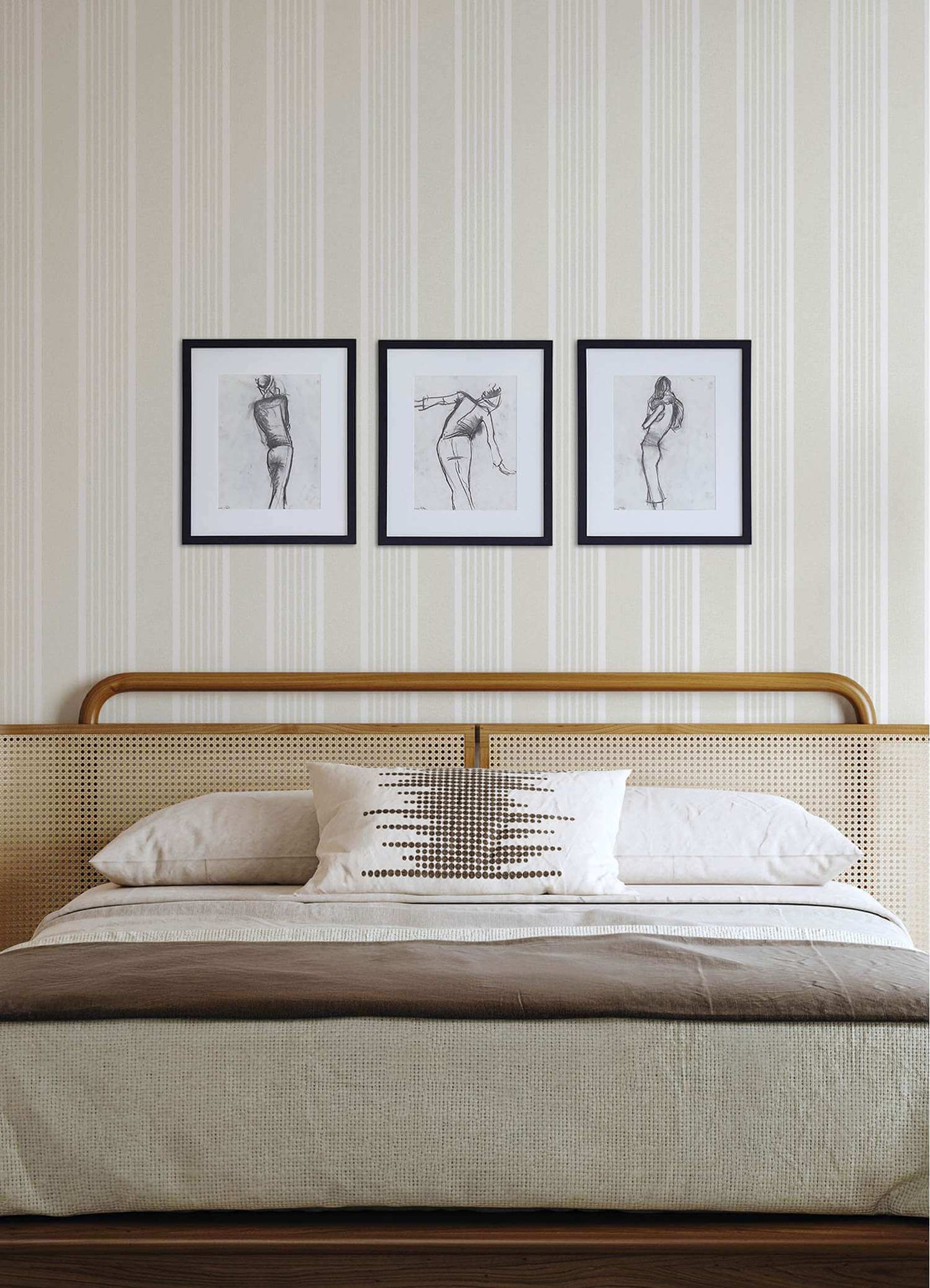 Chesapeake Plaid & Stripe Bingley Wallpaper Sample - Beige