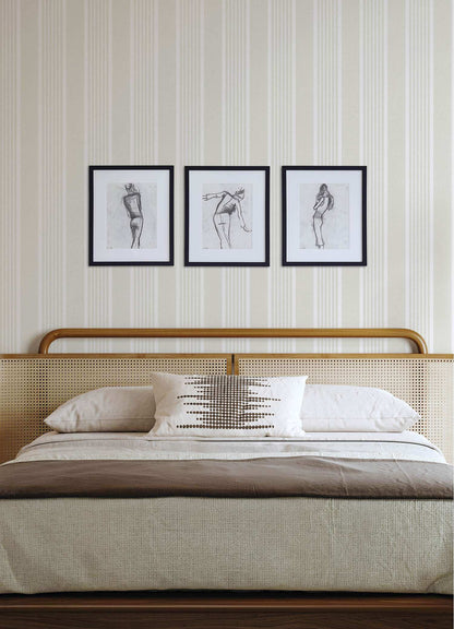 Chesapeake Plaid & Stripe Bingley Wallpaper Sample - Beige