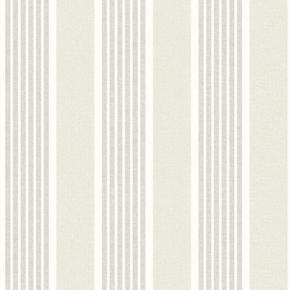 Chesapeake Plaid & Stripe Bingley Wallpaper Sample - Light Gray
