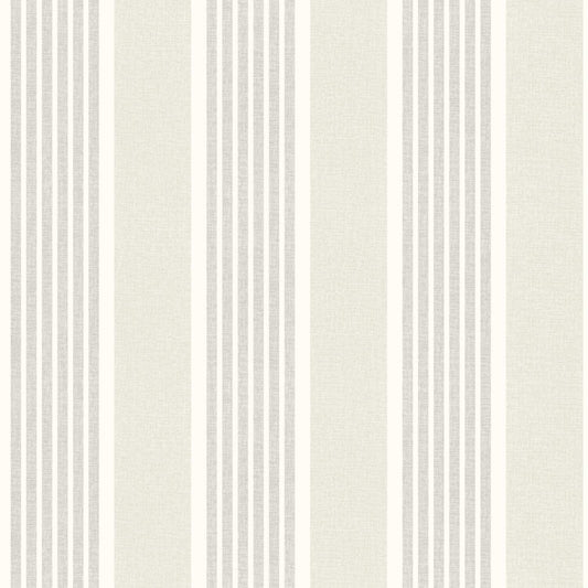Chesapeake Plaid & Stripe Bingley Wallpaper - Light Gray