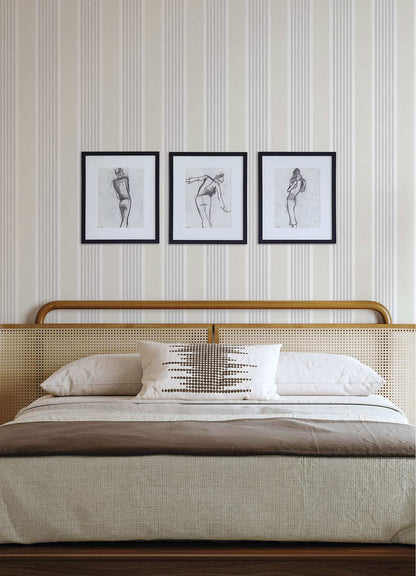 Chesapeake Plaid & Stripe Bingley Wallpaper Sample - Light Gray