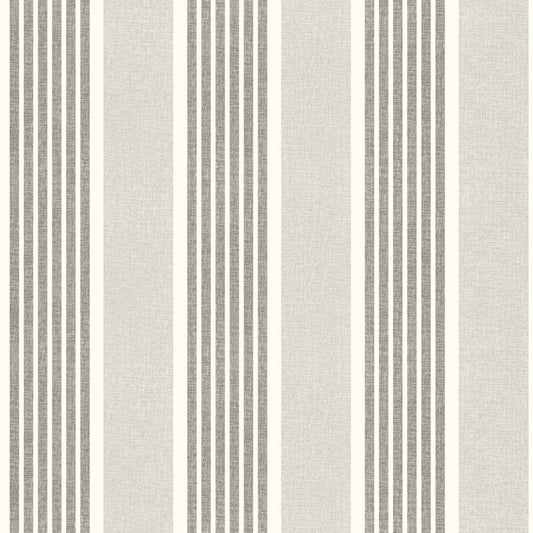 Chesapeake Plaid & Stripe Bingley Wallpaper - Charcoal