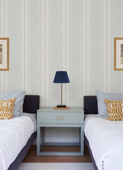 Chesapeake Plaid & Stripe Maddox Wallpaper Sample - Sky Blue