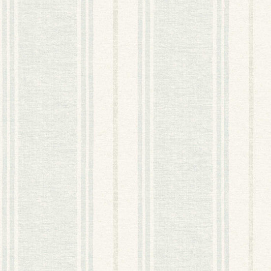 Chesapeake Plaid & Stripe Maddox Flannel Wallpaper - Light Blue