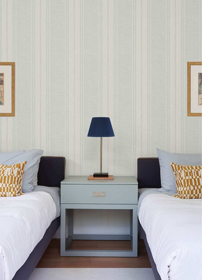 Chesapeake Plaid & Stripe Maddox Wallpaper Sample - Light Blue