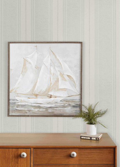Chesapeake Plaid & Stripe Maddox Wallpaper Sample - Light Blue