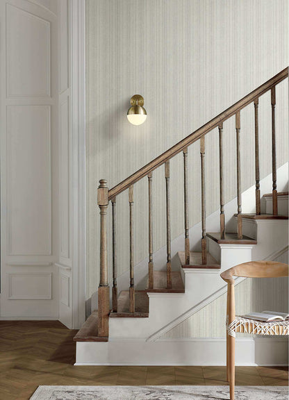 Chesapeake Plaid & Stripe Stokes Chevron Wallpaper - Grey