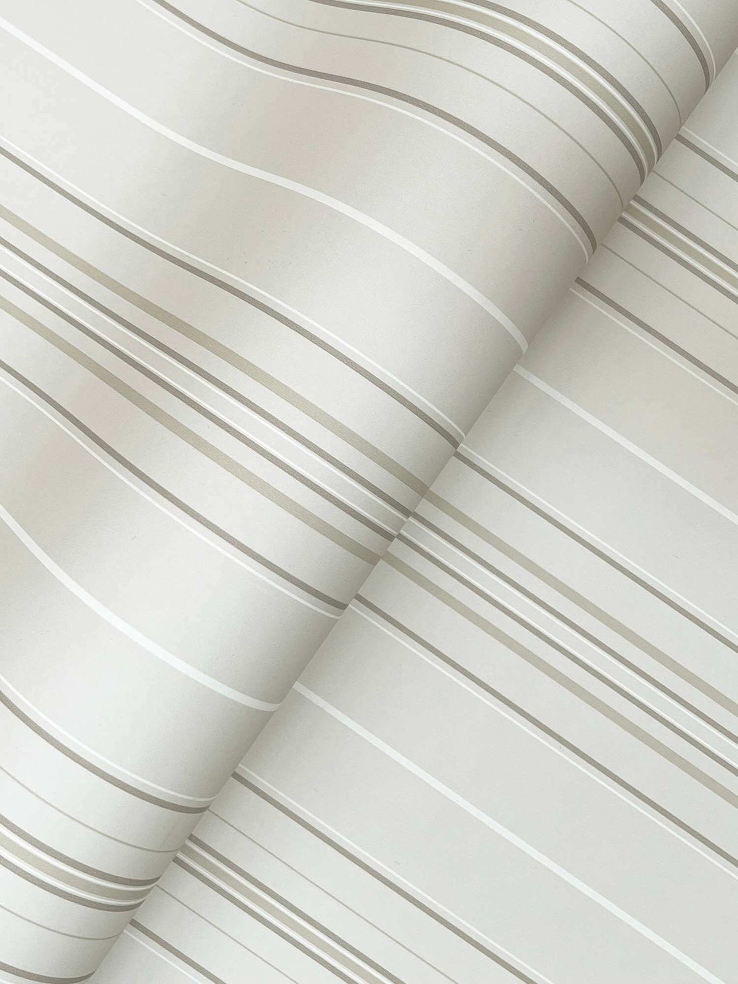 Chesapeake Plaid & Stripe Lascelle Pinstripe Wallpaper - Light Gray