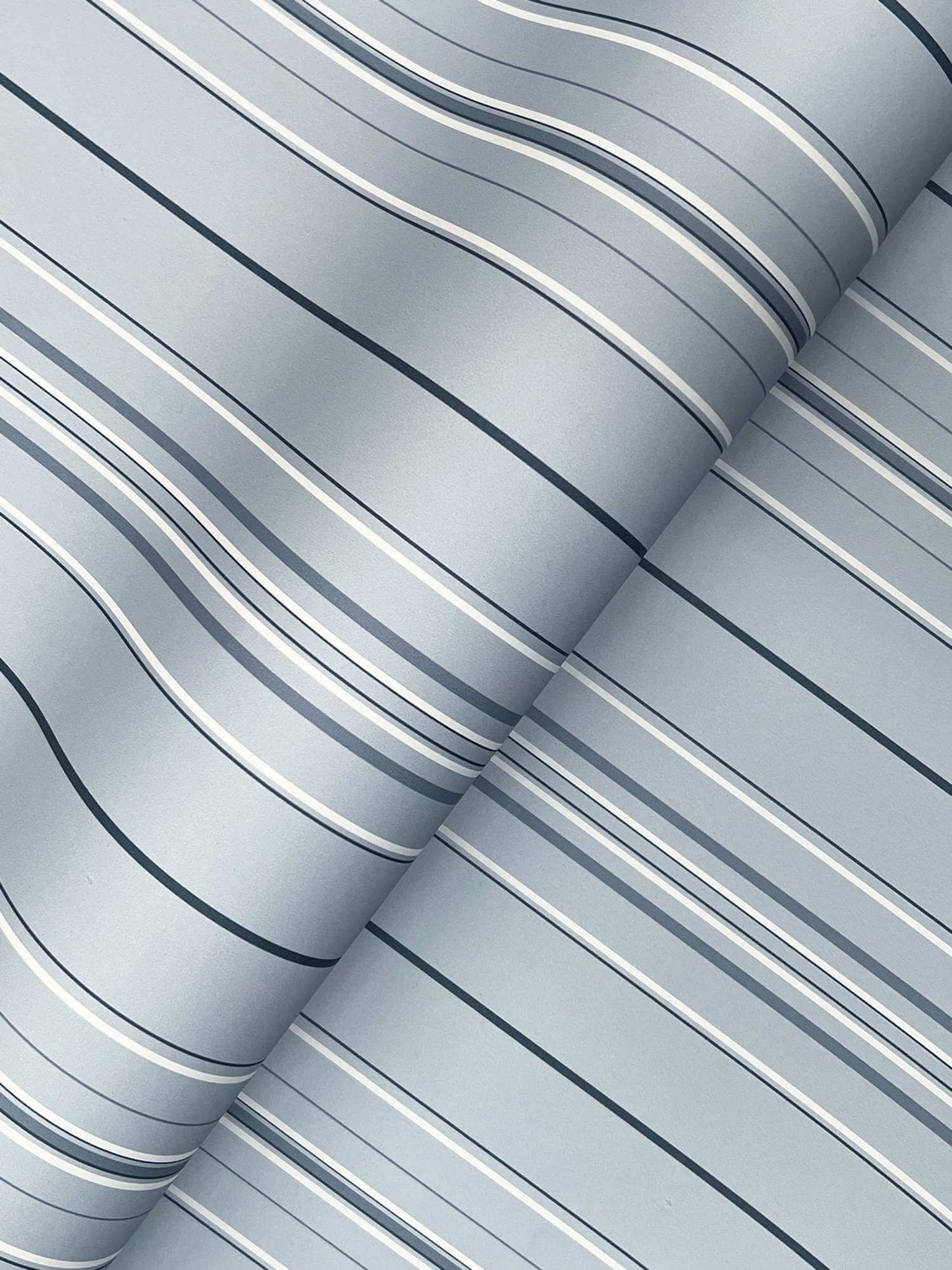 Chesapeake Plaid & Stripe Lascelle Pinstripe Wallpaper Sample - Light Blue
