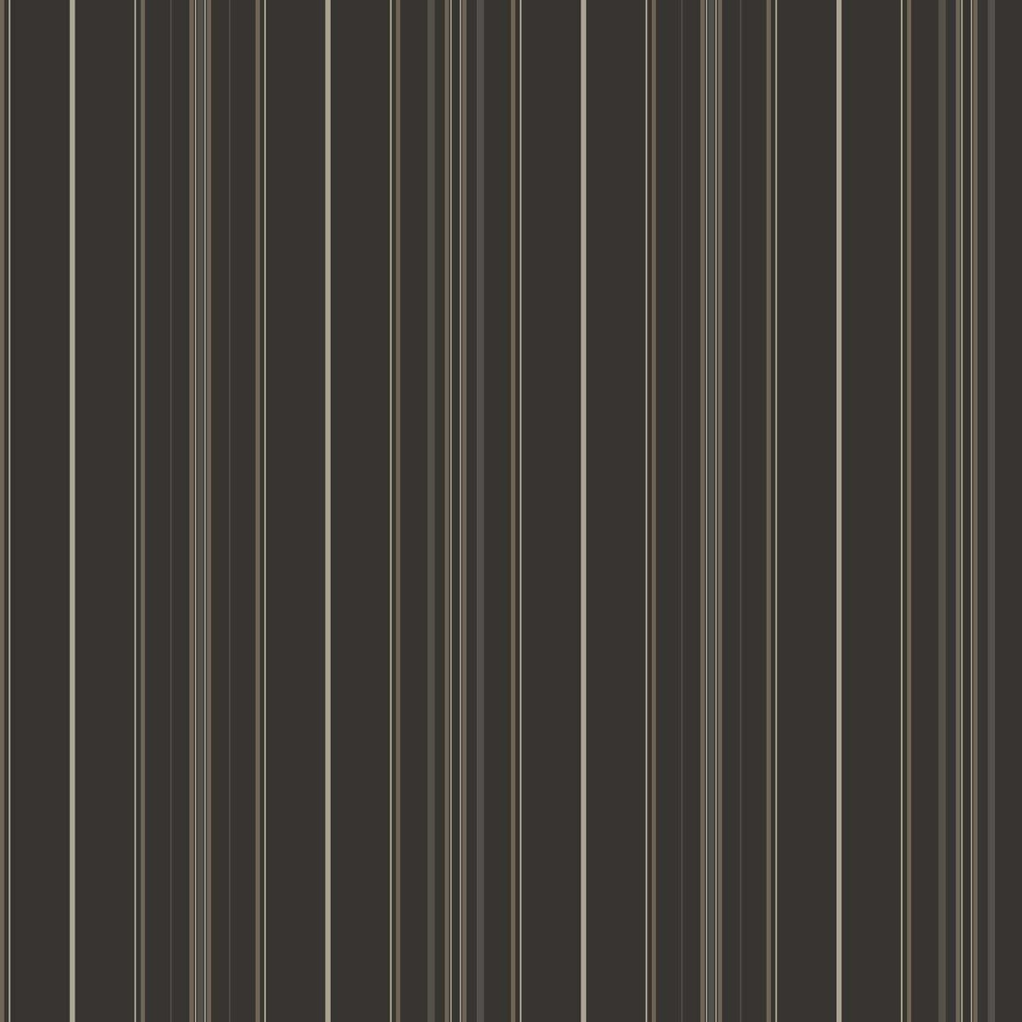Chesapeake Plaid & Stripe Lascelle Pinstripe Wallpaper Sample - Black
