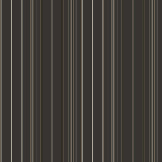 Chesapeake Plaid & Stripe Lascelle Pinstripe Wallpaper - Black