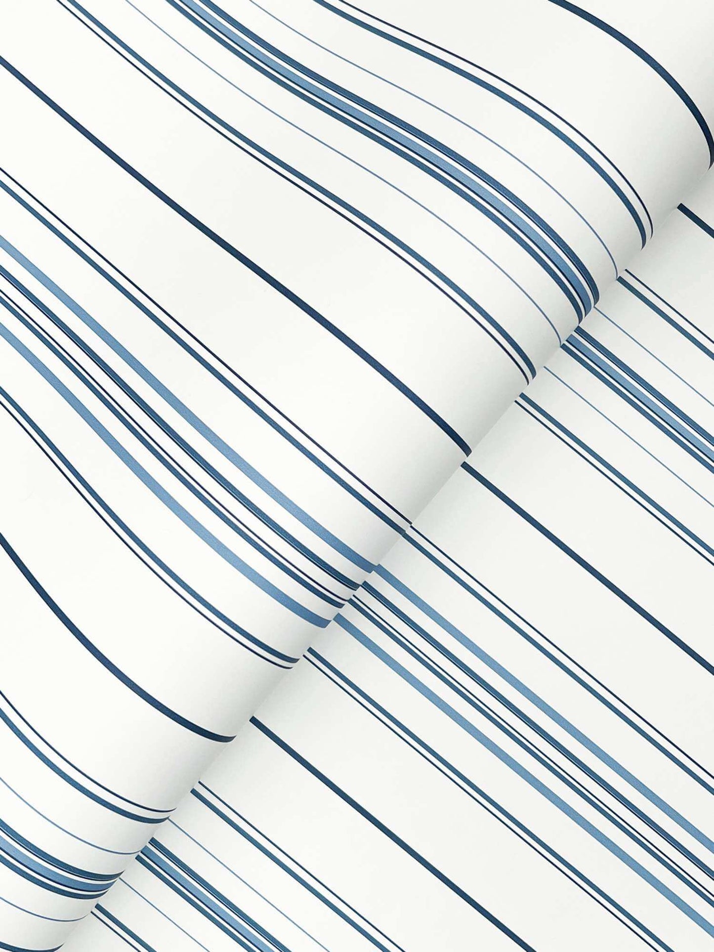 Chesapeake Plaid & Stripe Lascelle Pinstripe Wallpaper Sample - Blue