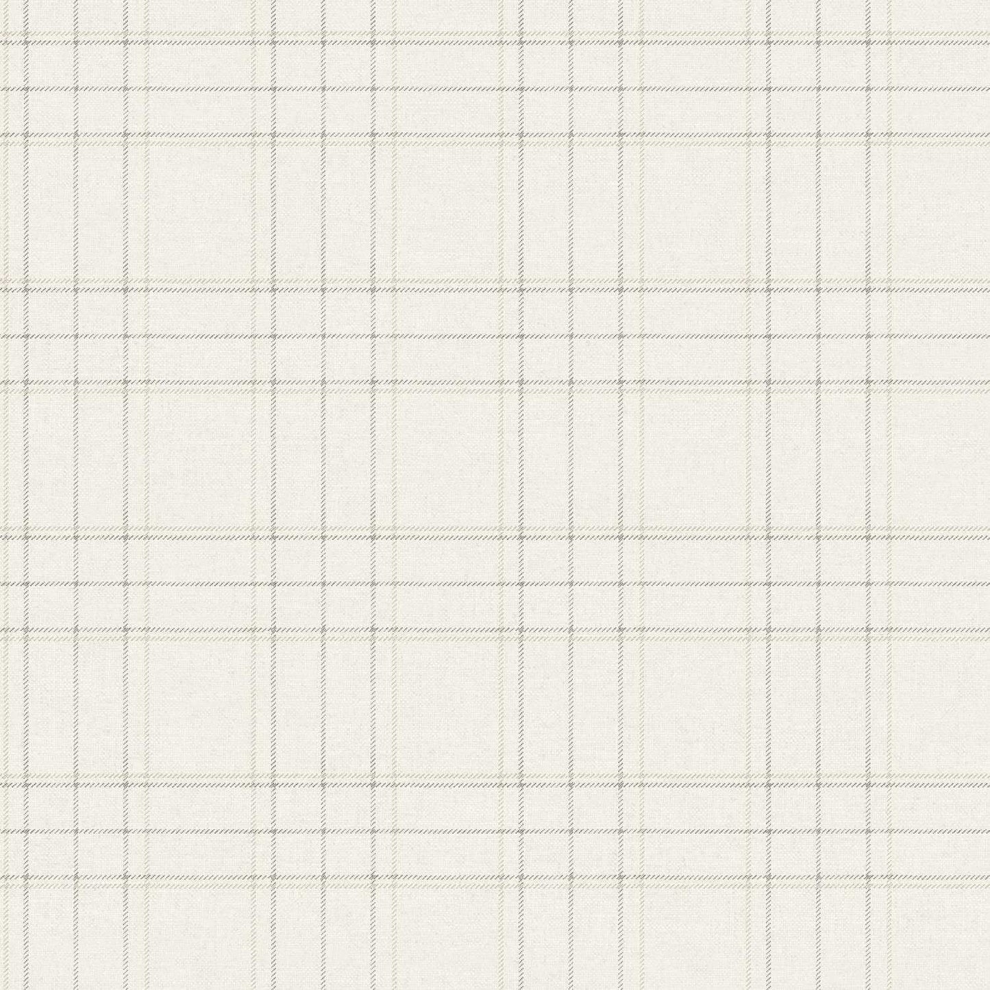 Chesapeake Plaid & Stripe Fox Hollow Wallpaper - Ivory