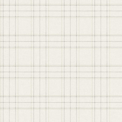 Chesapeake Plaid & Stripe Fox Hollow Wallpaper - Ivory