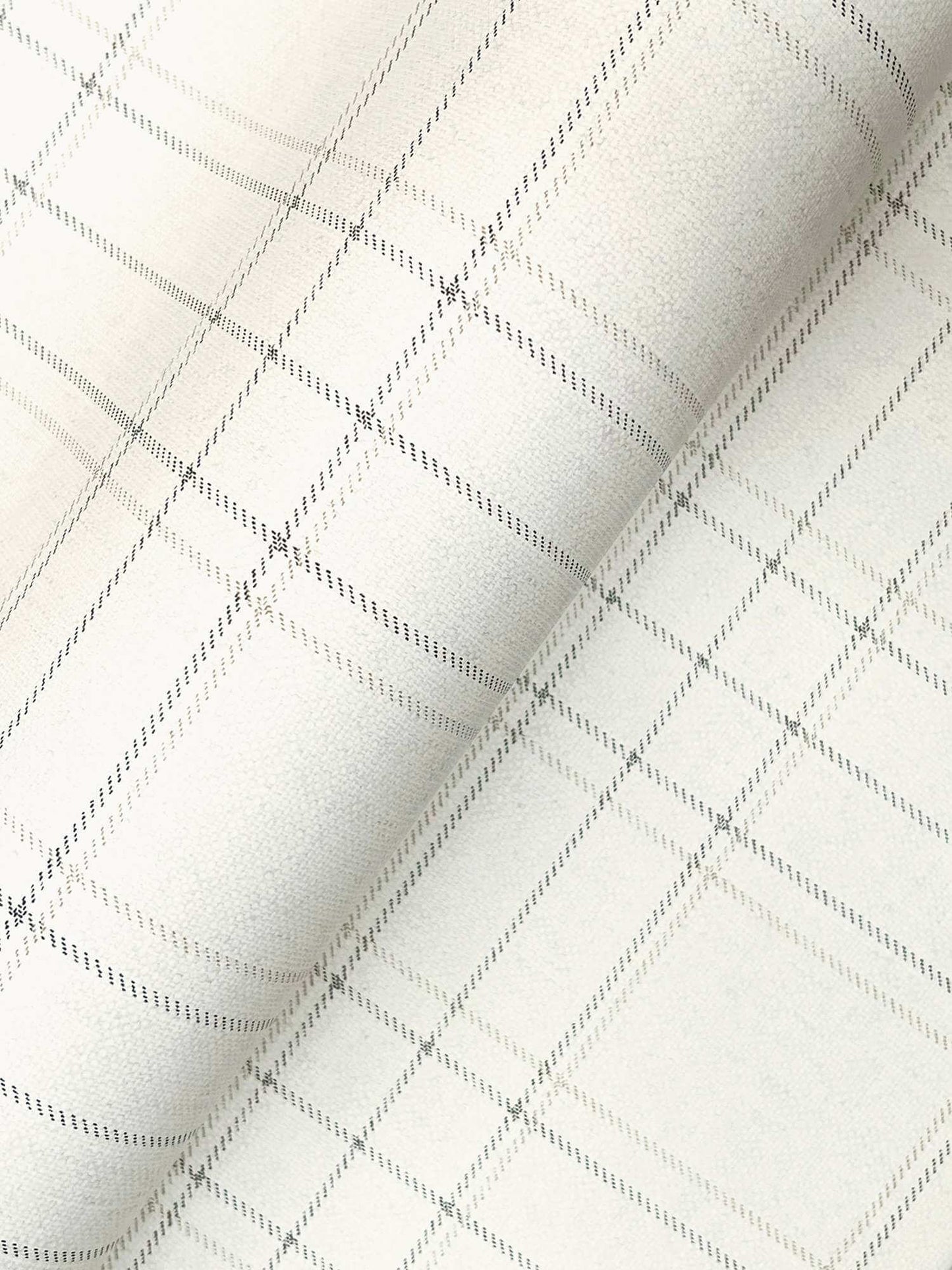 Chesapeake Plaid & Stripe Fox Hollow Wallpaper - Ivory