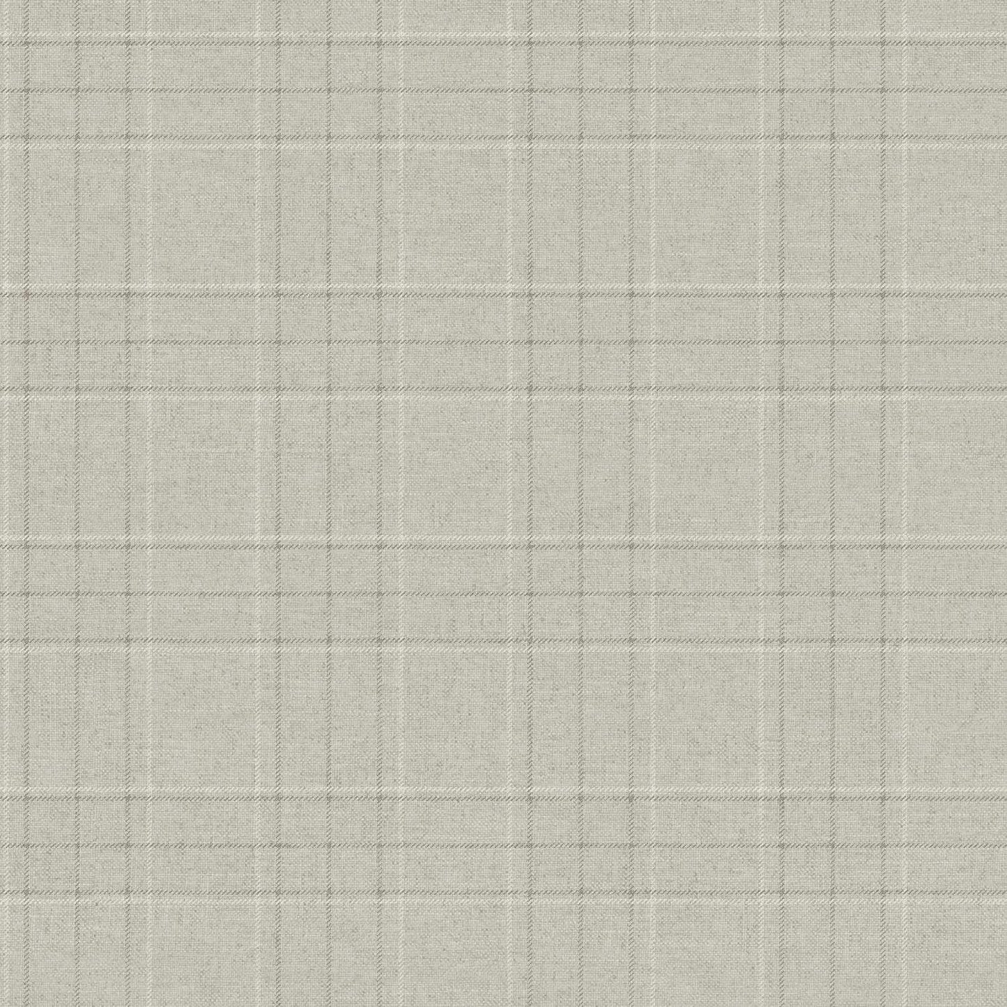 Chesapeake Plaid & Stripe Fox Hollow Wallpaper - Light Gray