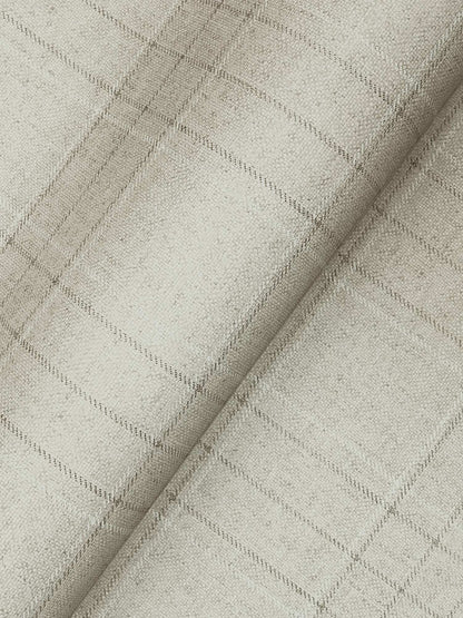 Chesapeake Plaid & Stripe Fox Hollow Wallpaper - Light Gray