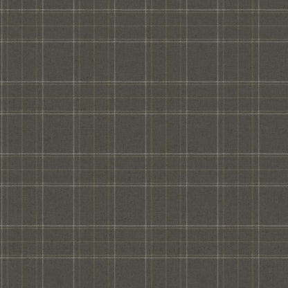 Chesapeake Plaid & Stripe Fox Hollow Wallpaper Sample - Charcoal