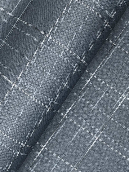 Chesapeake Plaid & Stripe Fox Hollow Wallpaper Sample - Dark Blue