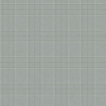 Chesapeake Plaid & Stripe Fox Hollow Wallpaper - Turquoise