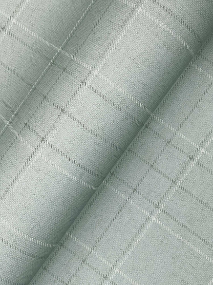 Chesapeake Plaid & Stripe Fox Hollow Wallpaper - Turquoise